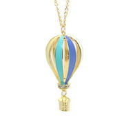 Jewels Obsession Hot Air Balloon Necklace 14K Yellow Gold-plated 925 Silver Hot Air Balloon Pendant with 18 Necklace 